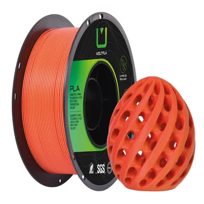 Rolo de filamento PLA Duo Color laranja e vermelho matte